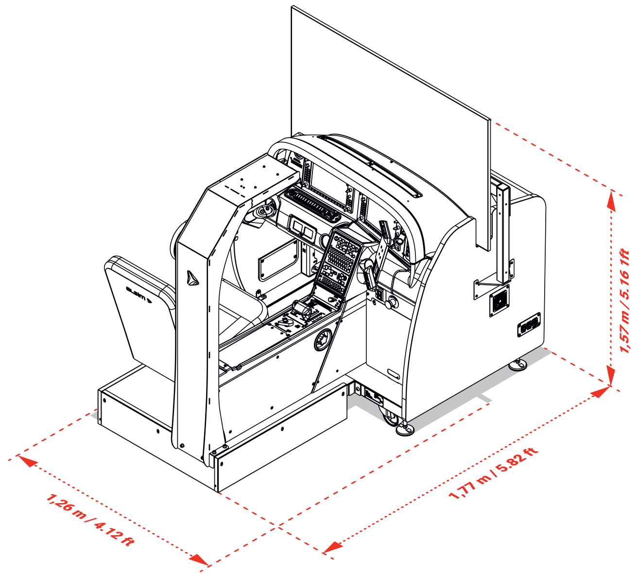 AL3X - Light Sport Aircraft (LSA) - Single Screen Configuration - Installation Dimensions